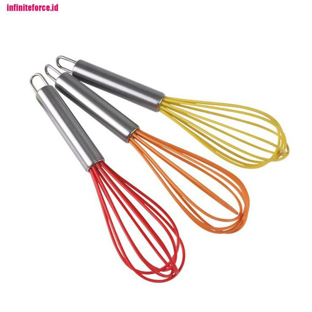 New Handle Whisk silicone Kitchen Mixer Balloon Wire Egg Beater Tool