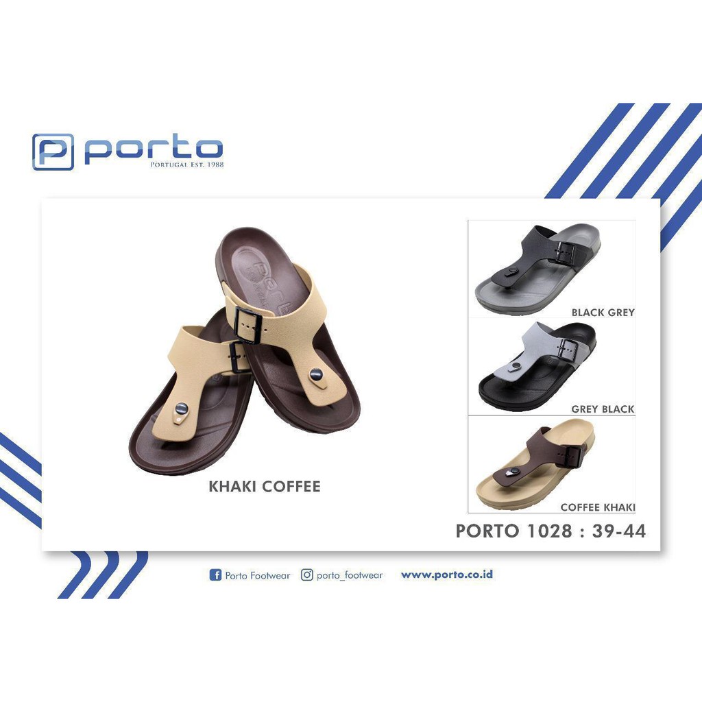 Sandal Porto Jepit Unisex Pria Wanita Bahan Karet Ringan