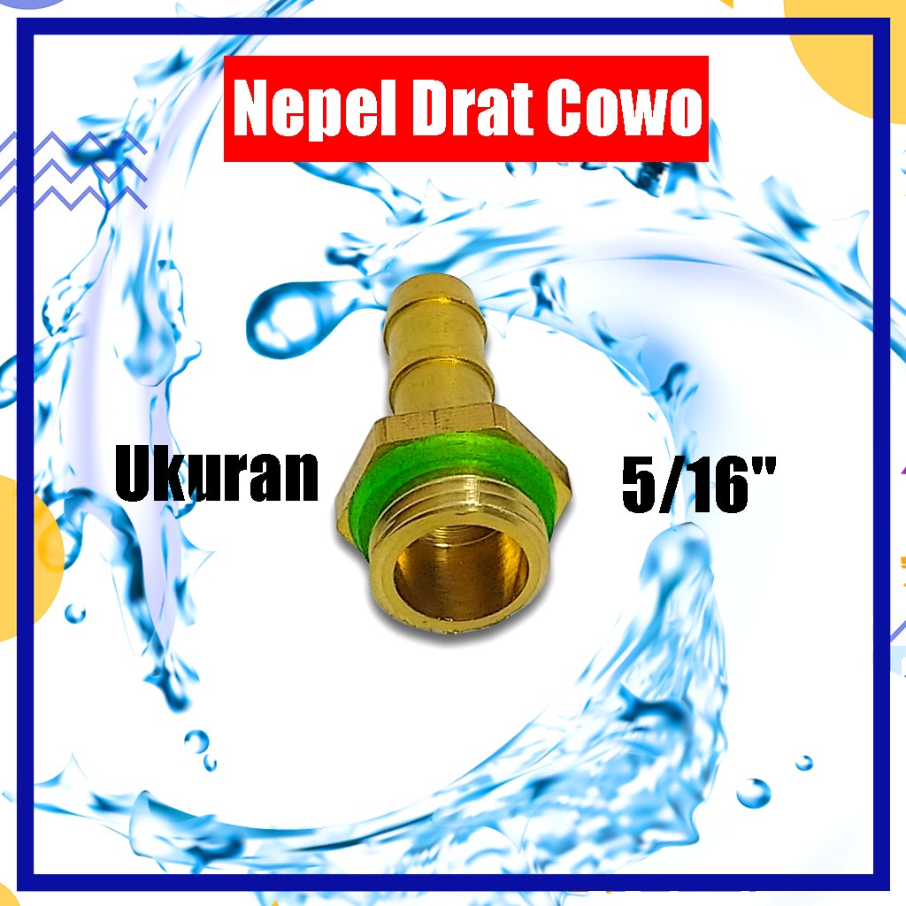 Nepel Cowo Sanchin Sambungan Stick Stik Steam Spray Gun - Drat Jantan Male Nepel Stik Sanchin Drat Luar