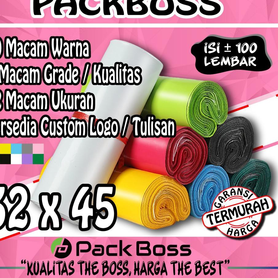 

☺ POLYMAILER PACKBOSS 32x45 ISI ±100 LEMBAR ,TEBAL *KUALITAS BOSS, HARGA * ♝