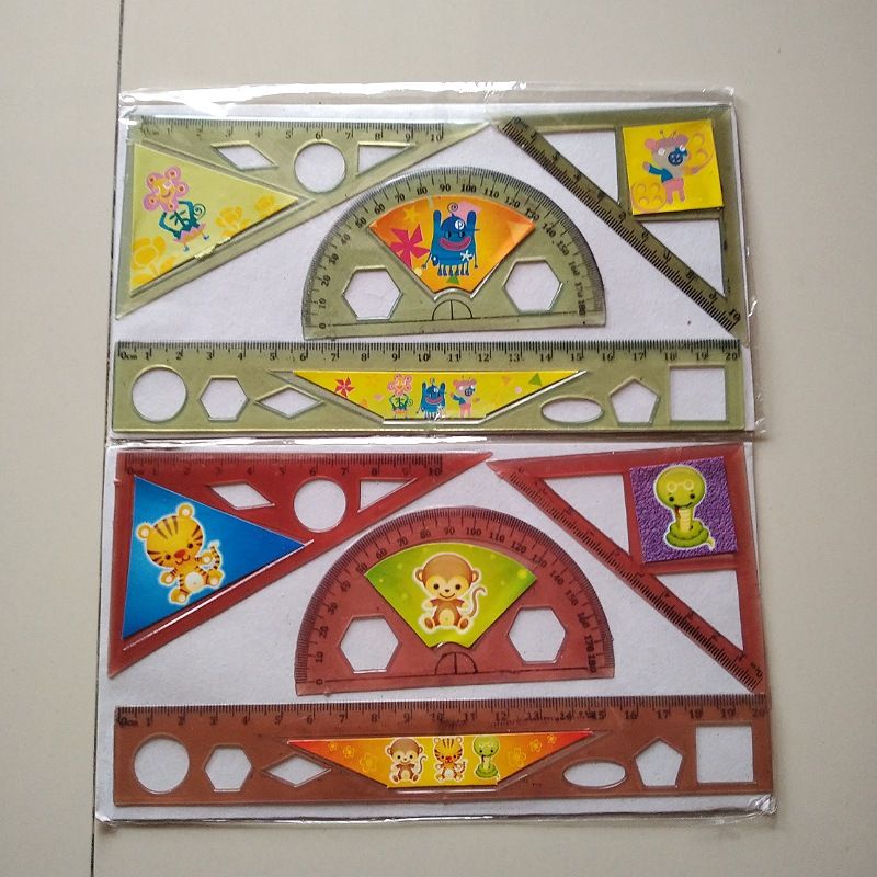 

penggaris set lengkap 4in1