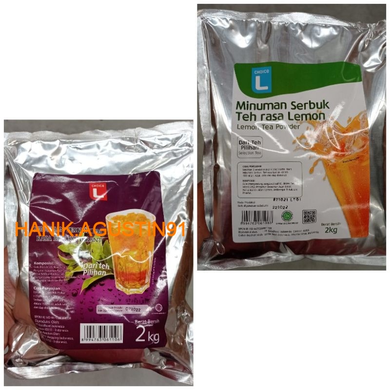 

Choice L Minuman Serbuk Teh Rasa Blackcurant Rasa Teh lemon Kemasan 2KG