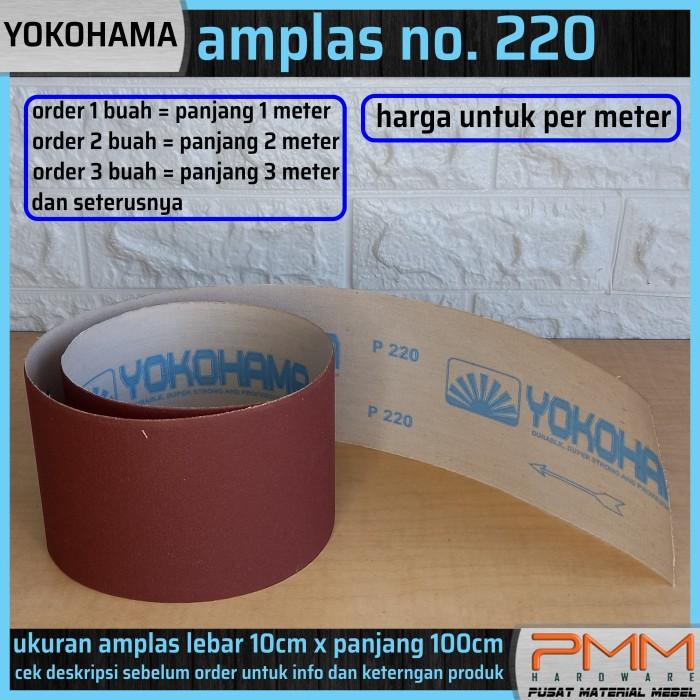 Amplas Yokohama 220 (10X100Cm) | Grate Roll Pasir Meter Kertas Sanding 005