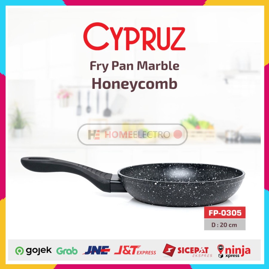 Fry Pan Marble Cypruz FP-0305 Honeycomb 20cm