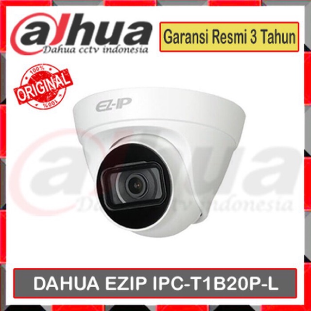 Kamera CCTV DAHUA EZIP IP CAMERA INDOOR 2MP IPC T1B20P L ORIGINAL 3 TAHUN