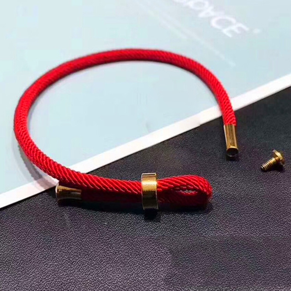 Hu Hu Hu Hu Hu Alat Bantu Pasang Kacamata♡ Gelang Tali Kepang Bahan Titanium Steel Ukuran 3mm Untuk Unisex