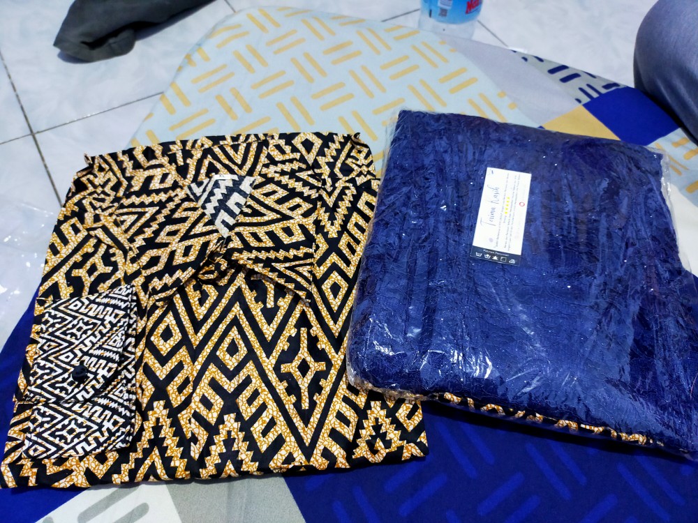 Couple Batik Lupita Wajik Zizgag Free Selendang