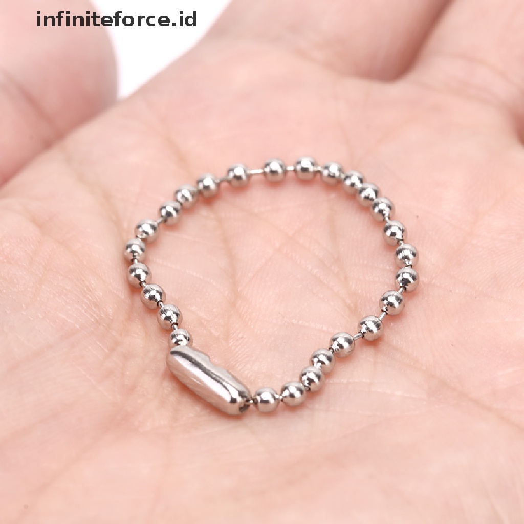 Infiniteforce.id 10pcs Gantungan Kunci Manik-Manik 3.5 &quot;0.09&quot; Diy