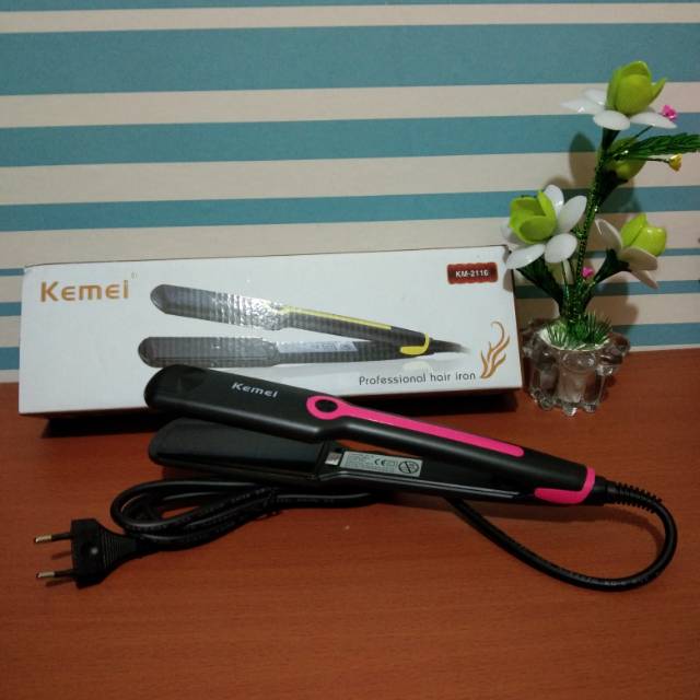 Catokan Rambut Kemei KM-2116 Model Lurus Original Catok Kemei Km 2116 Profesional Catok Rambut Terlaris