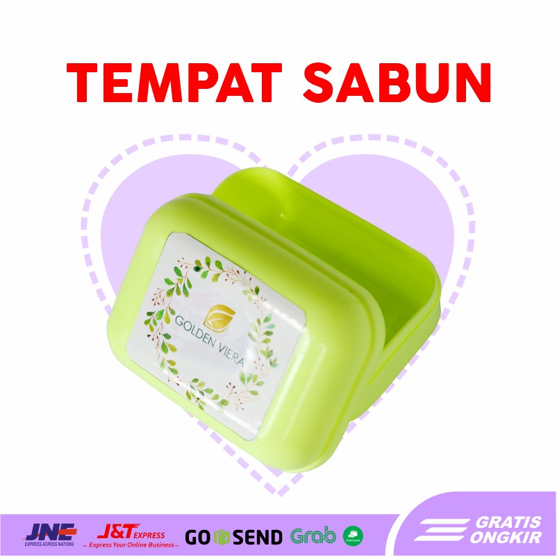 Tempat Sabun Plastik Angel Jellybox Wadah Kotak Warna Hijau Pink Orange / Foaming Net