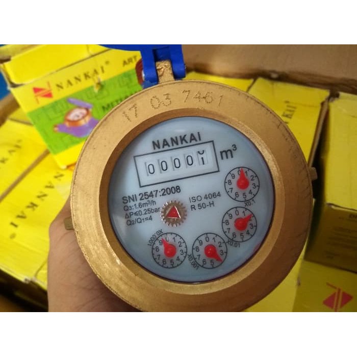 DSA  meteran air besi 1/2" SNI standar PDAM meter air brand NANKAI (SNI) .
