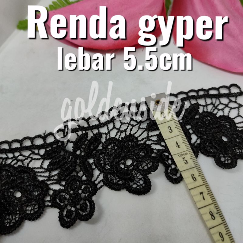 Renda gyper lebar 5.5cm per yard