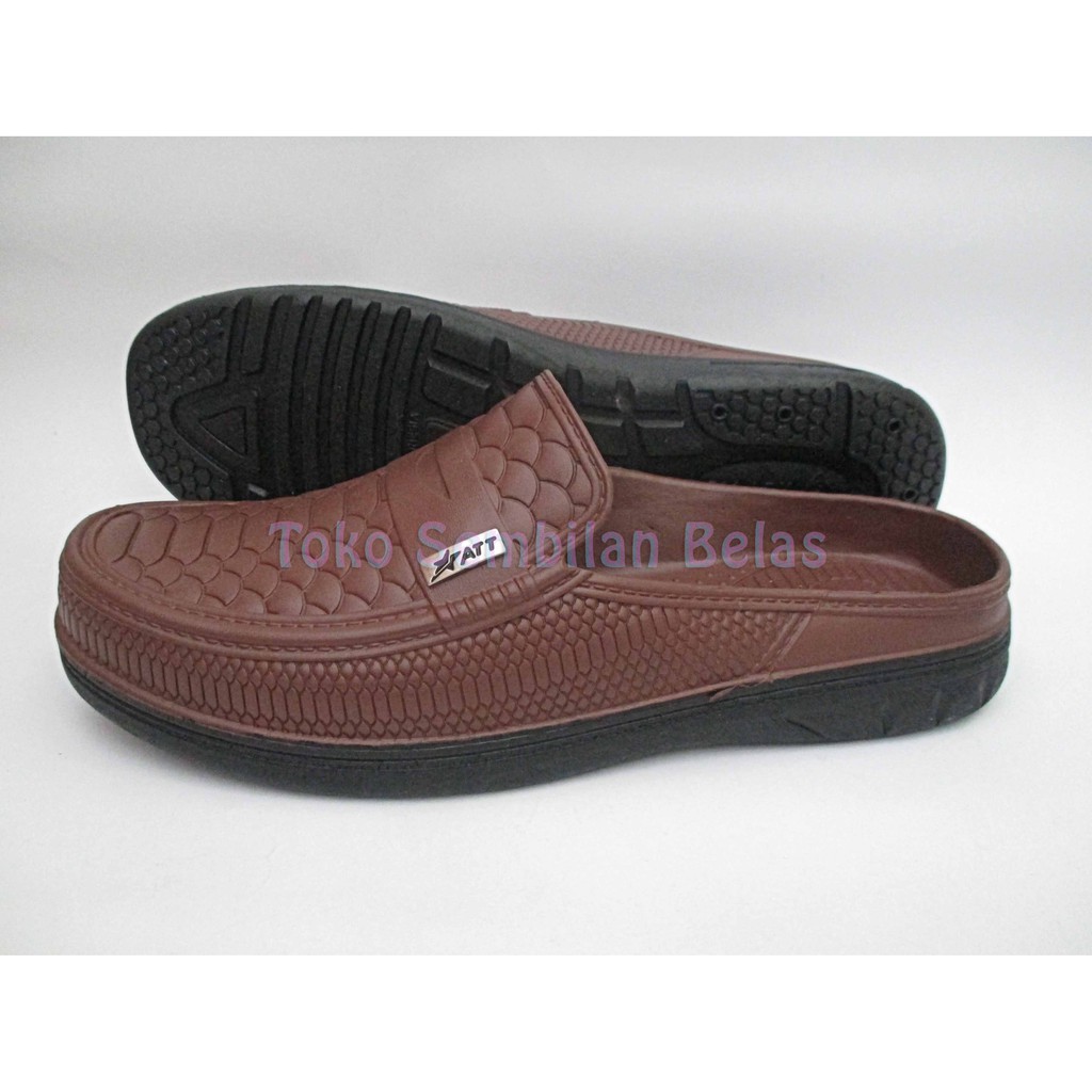 Sepatu Sandal Kulit Karet/Sepatu Karet Slip On/Sepatu Karet Selop Casual/Sandal Selop/Sepatu Sandal/