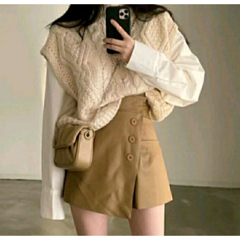 Sale KOREAN MINISKIRT ROK CELANA PENDEK WANITA HOTPANTS CELANA ROK WANITA JUMBO
