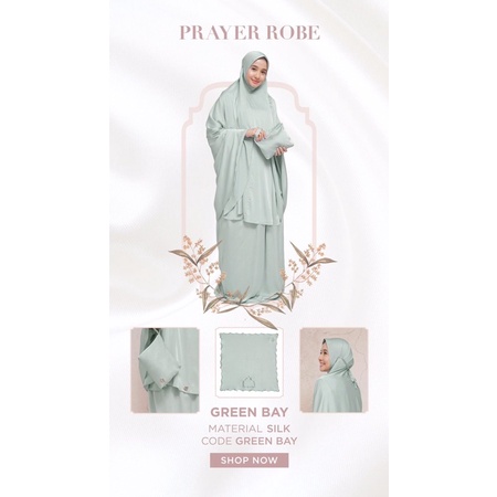 Prayer Robe Mukenah Polos Green Bay Lbylcb