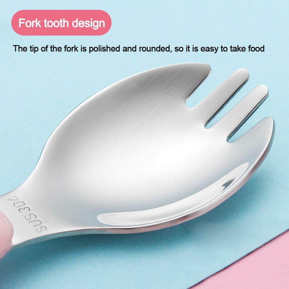 Solighter Anak Makan Training Sumpit Stainless steel Makanan Pelengkap Makan Bayi Sumpit Trainer