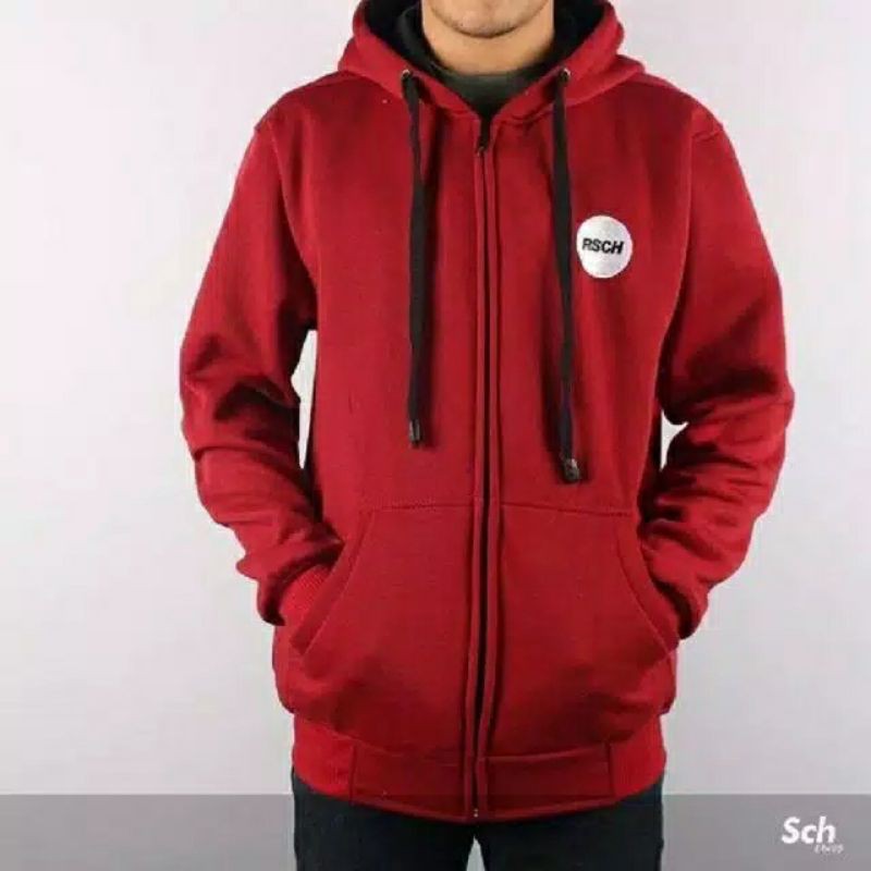 Jaket pria zipper hoodie RSCH