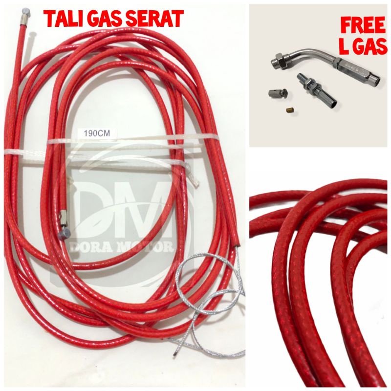 TALI GAS SERAT UNTUK SEMUA TIPE MOTOR COCOK / TALI GAS SPONTAN / TALI GAS SERAT KARBON