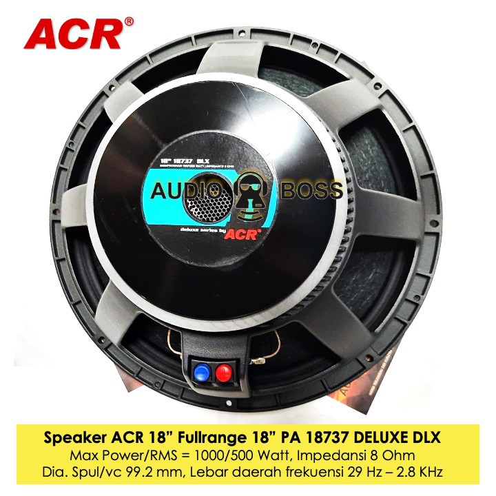 Speaker 18 inch ACR 18737 Deluxe 18737 ACR Full Range 18 in
