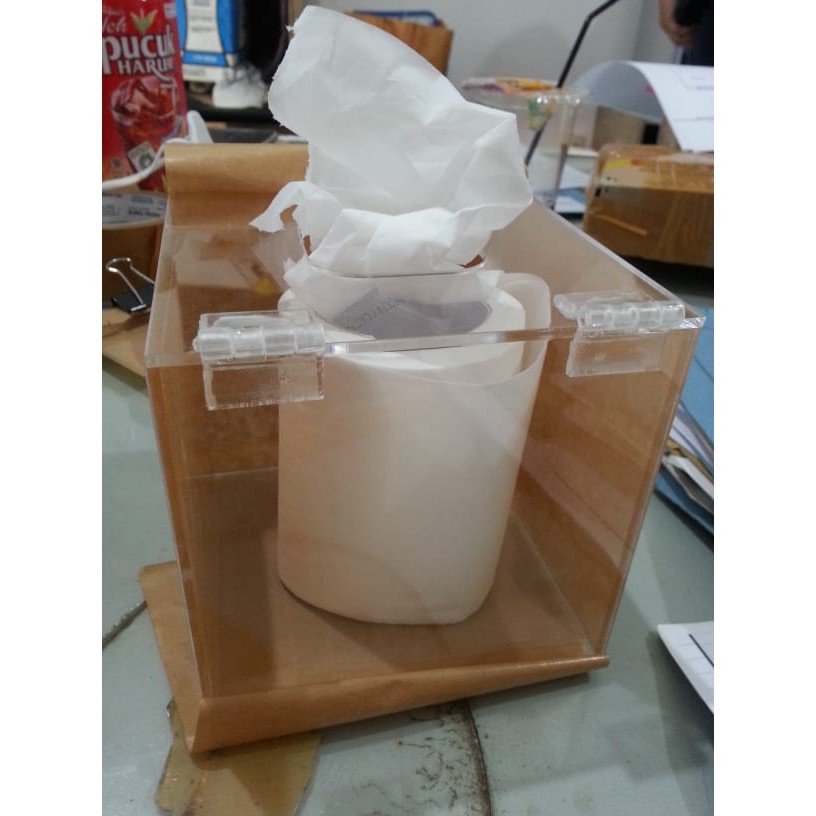 

acrylic akrilik bening tempat box tissue tisu