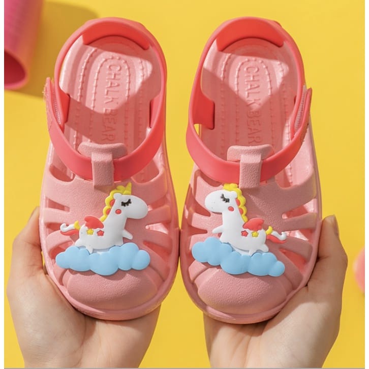 HappyOliver SEORA SANDAL anak Sandal slop anak laki perempuan cewek import