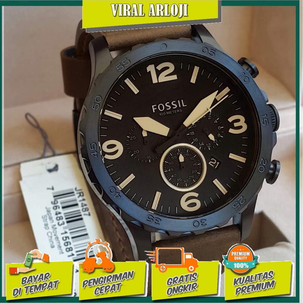 JAM TANGAN PRIA FOSSIL JR 1487 NATE ORIGINAL