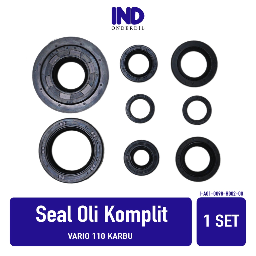 Sil-Seal Oli-Oil Assy Set-Kit-Komplit-Lengkap Vario 110 Karbu-Lama-CW