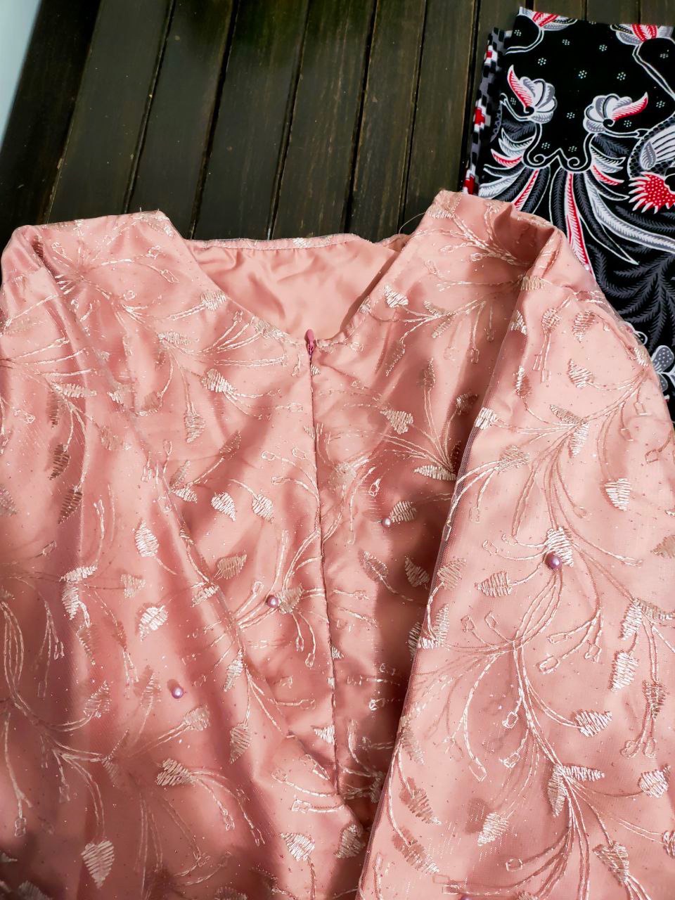 (termurah - Ori & Real Pic! Busui_3 Warna) Batik Couple Andhini Kebaya Couple Brukat Anabel - Bs073