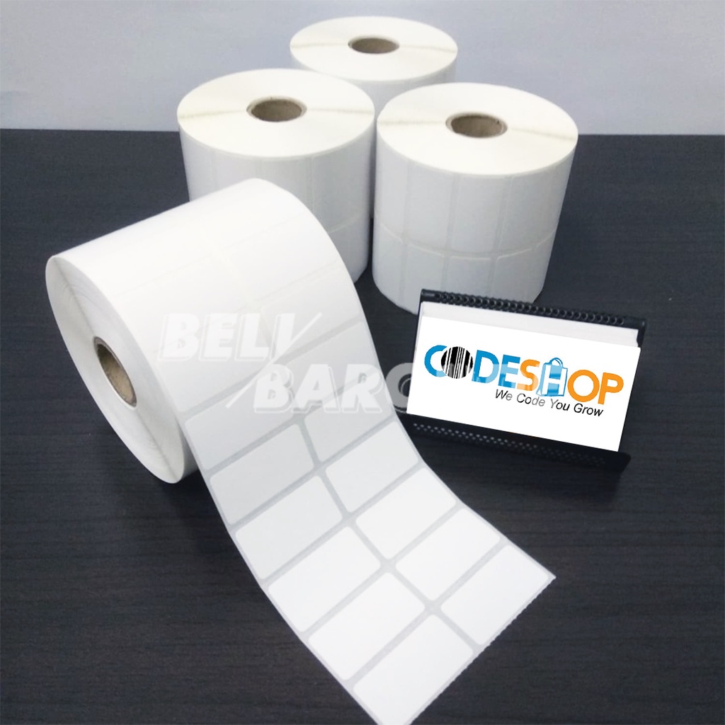 Stiker Label Kertas Semicoated Uk. 40 x 20 2 Line