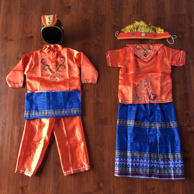 baju adat anak sepasang putra dan putri