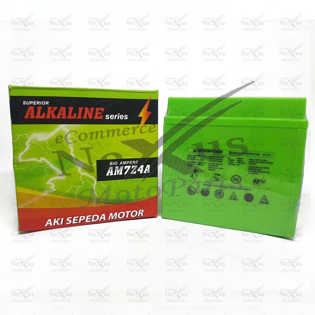 Aki Motor ALKALINE AM7Z4A 12N10 12N9 / 12V 9A Thunder Binter Vespa