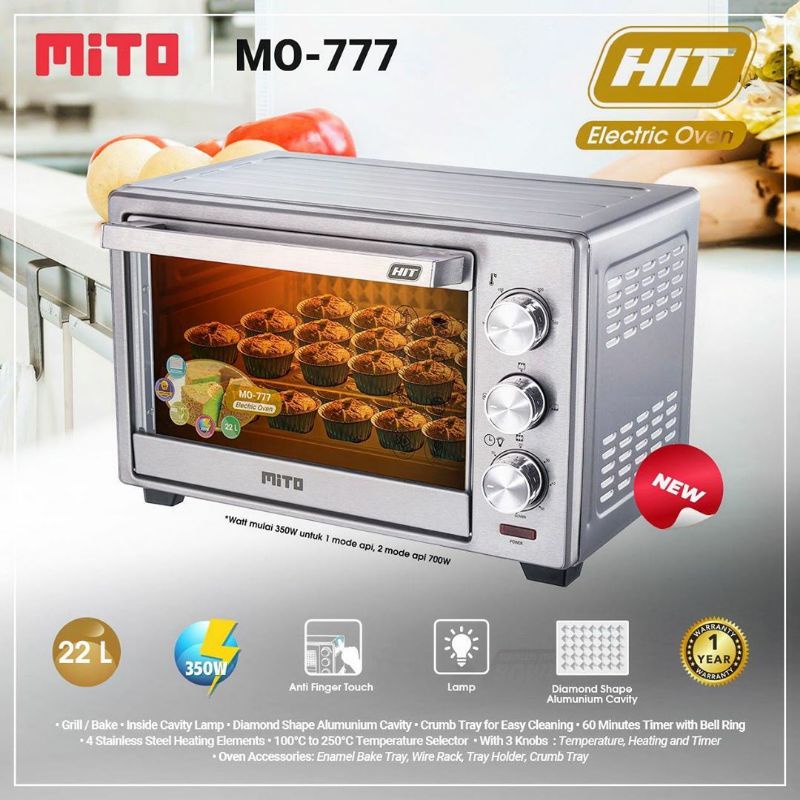 [ ⭐⭐⭐⭐⭐ ] Oven listrik MITO MO-777 kapasitas 22lt