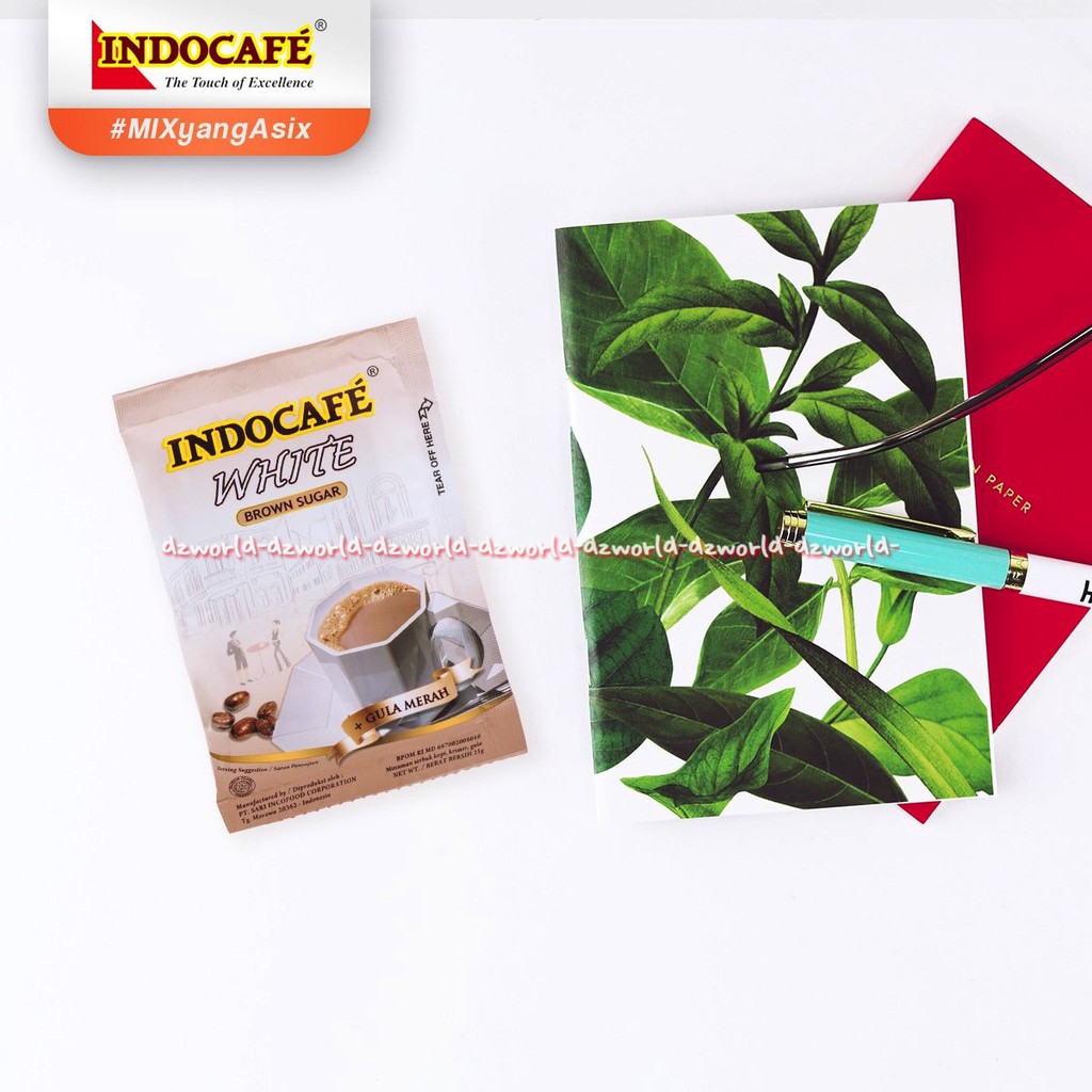 Indocafe White Brown Sugar 5sachet Kopi Instan Indo cafe Gula Jawa Gula Merah Indo Cafe 3in1 Instant Coffee Brownsugar 5pcs