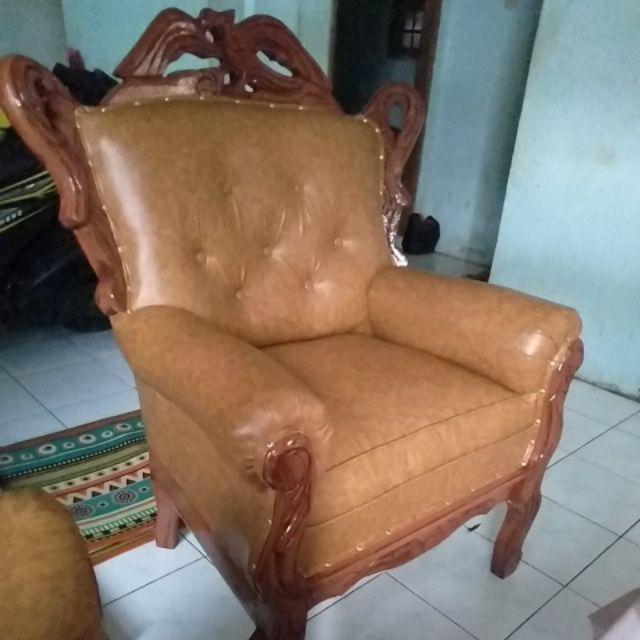 Kursi Sofa / Kursi Tamu Grandong Coklat 1 Set