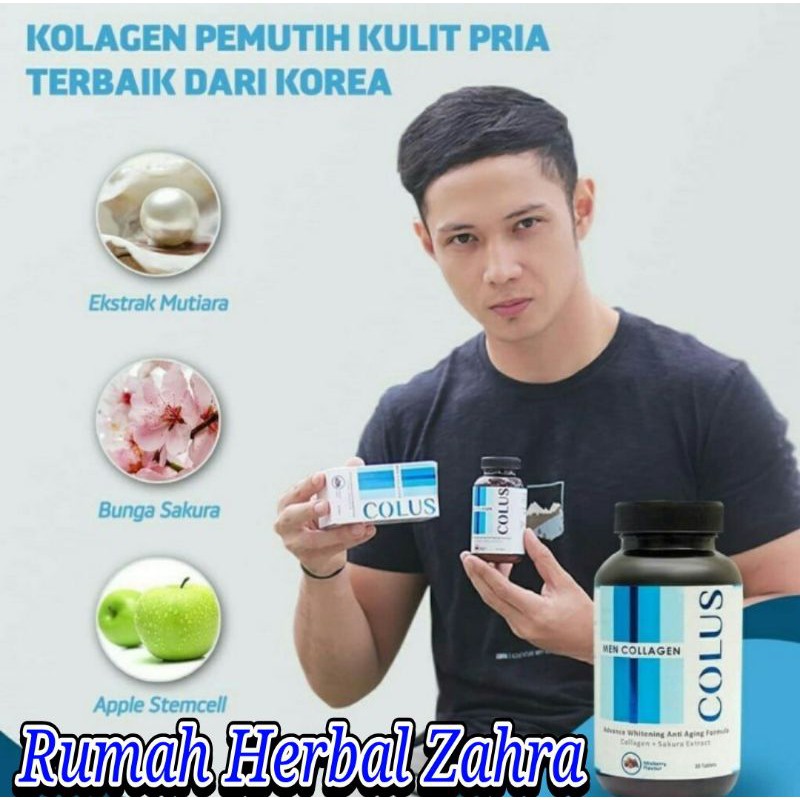 Colus Men Collagen Suplemen Pemutih Pria - Kecantikan Perawatan Tubuh - Pemutih Kulit wajah Pria