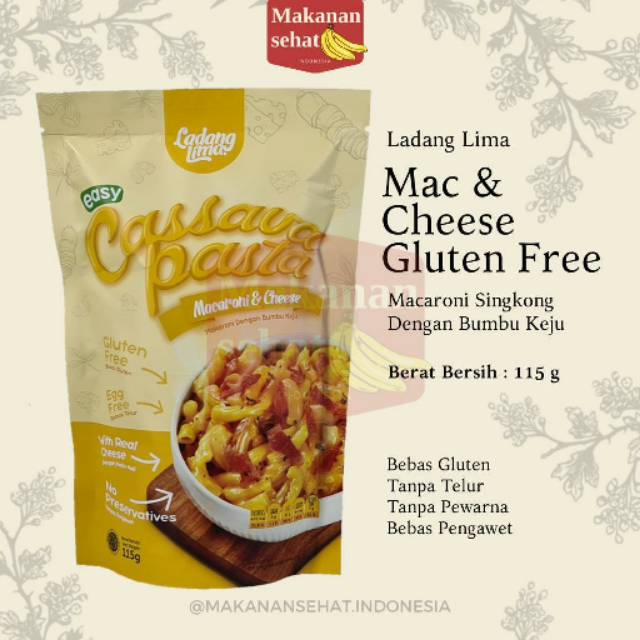 

Ladang Lima Cassava Pasta Macaroni Cheese 115 gr