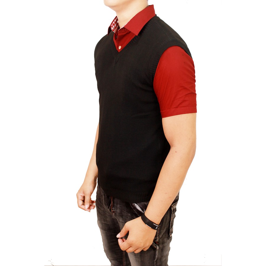 Vest For Mens Suit Rajut Hitam – FBL 28