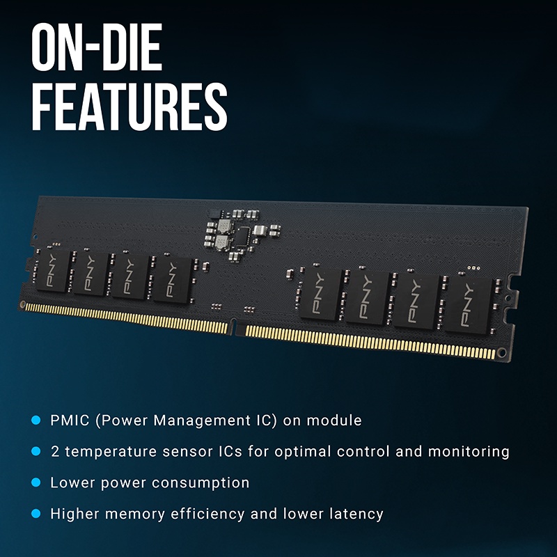 PNY Memory Ram 16GB DDR5 1X16 (PC5-38400)