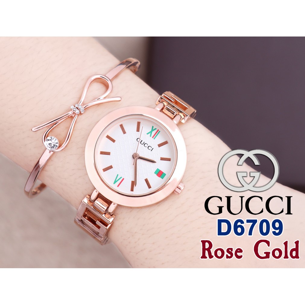 CK04 Watch Gucci D6709 JAM TANGAN WANITA JAM IMPOR