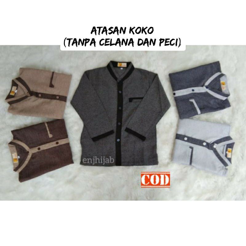 BAJU KOKO ANAK LAKI LAKI BAJU MUSLIM ANAK AK 101 LENGAN PANJANG JJ KID'S