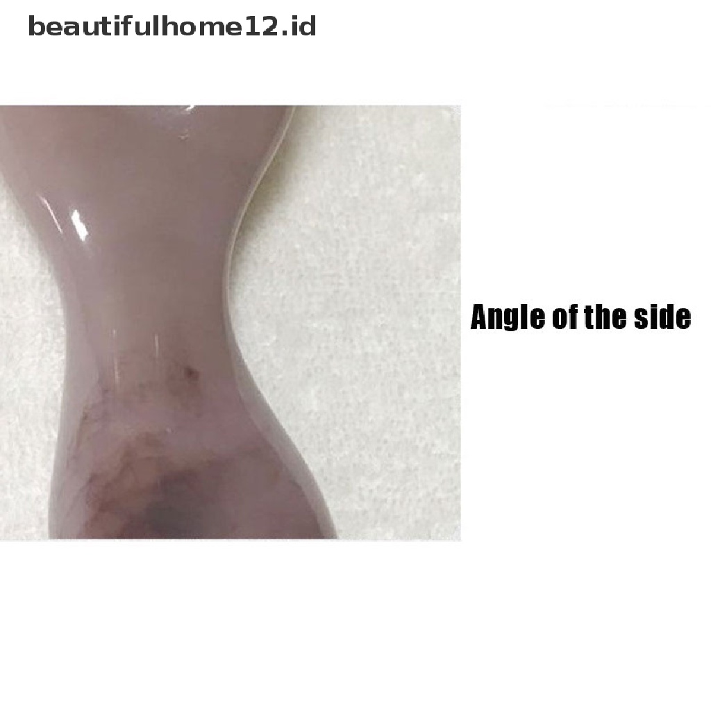 (Beautifulhome12.Id) Alat Pijat Gua Sha Batu Kuarsa Rose Alami Untuk Wajah / Leher / Tubuh