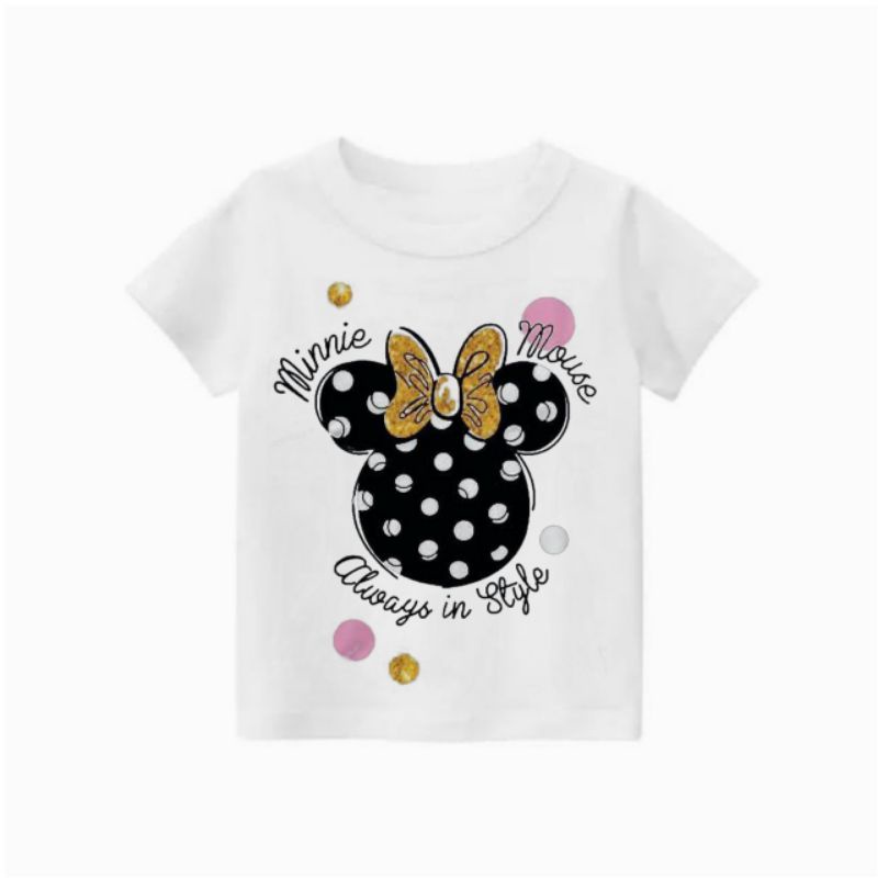 kaos anak perempuan motif micki/ kaos lucu anak perempuan 1-10th