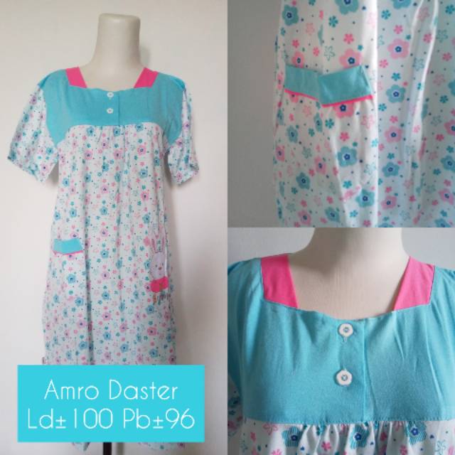  DASTER  AMRO Daster  Menyusui Kancing  Depan  Baju  Tidur 