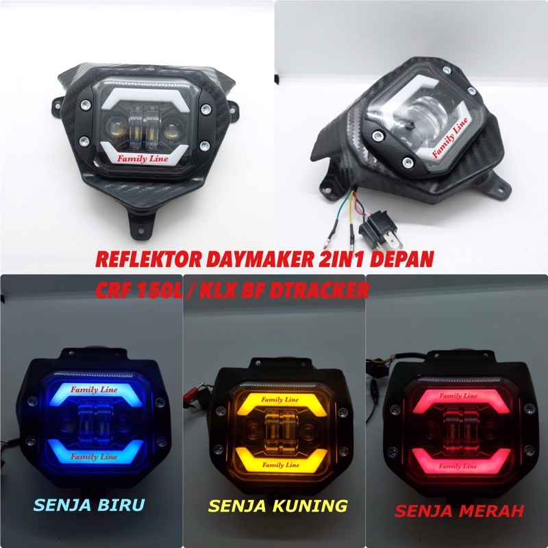 Reflektor Lampu Depan Daymaker Crf 150 L + Cover Karbon Pnp Crf 150L New Model