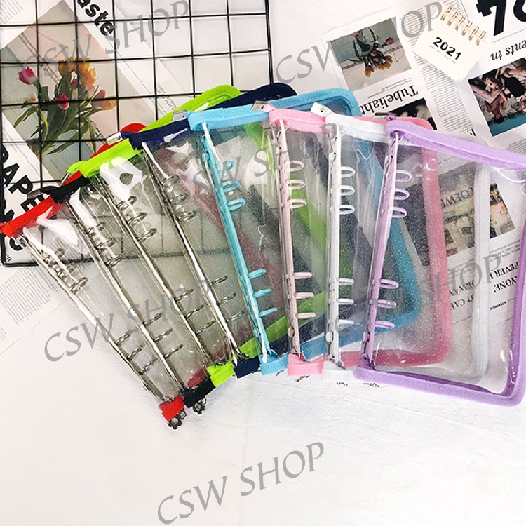 

A5 Zipper Binder Glitter Transparent Binder Zipper Binder K-pop Photo Card Binder Album