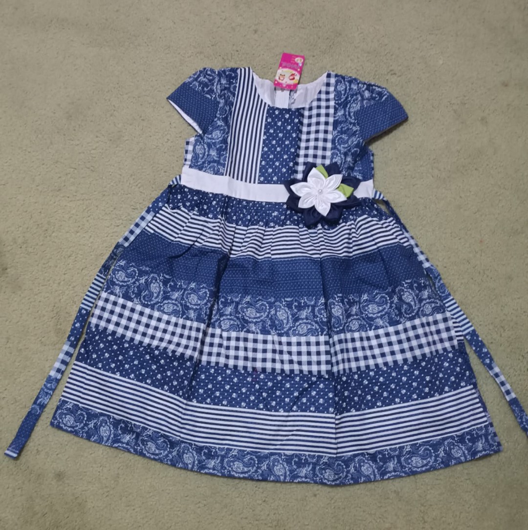 Two Mix Dress Anak Fashion Motif Batik Usia 1-12 Tahun Y864