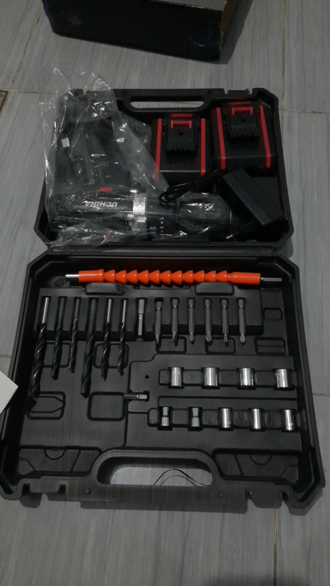 Bor Cordless Bor Ces Cas Charger Tanpa Kabel Bor Baterai Kayu Besi Obeng Elektrik Cordles Drill