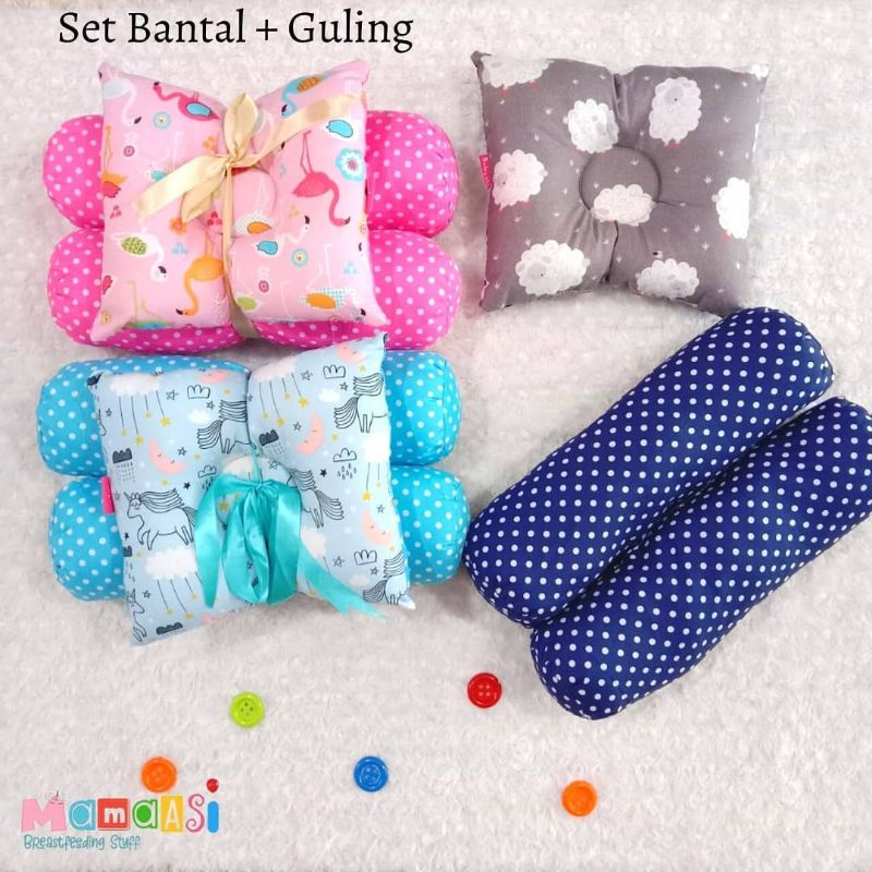 Bantal guling bayi new born set kado bantal bayi cowok cewek