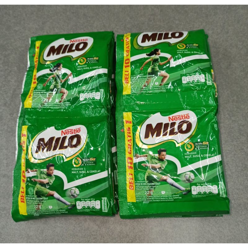 

Milo Activ-Go sachet 22gr 10 free 1