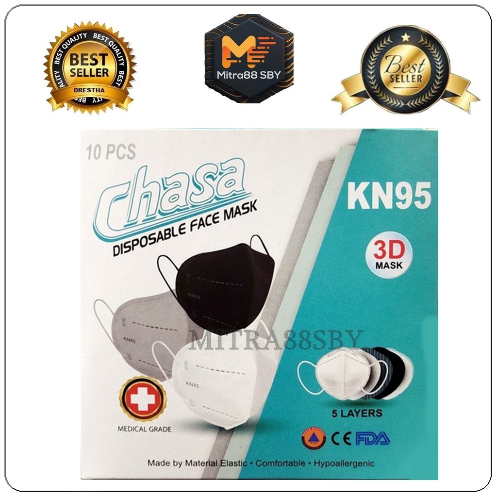 Mitra88sby Masker N95 KN95 medis Disposable Mask EVO BFE 95% 4ply IZIN RESMI BNPB 4.8